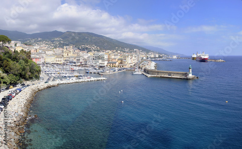 vue panoramique de la ville de Bastia, Corse, france