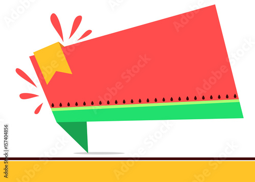 Watermelon style blank banner