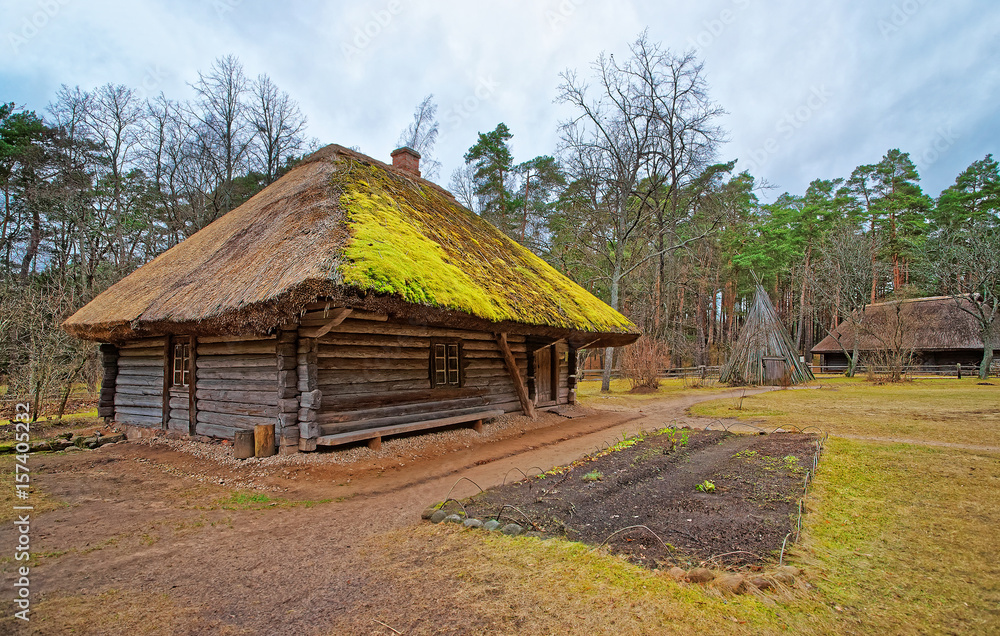 Old wooden house in Ethnographic open air village Riga Old wooden house in Ethnographic open air village Riga