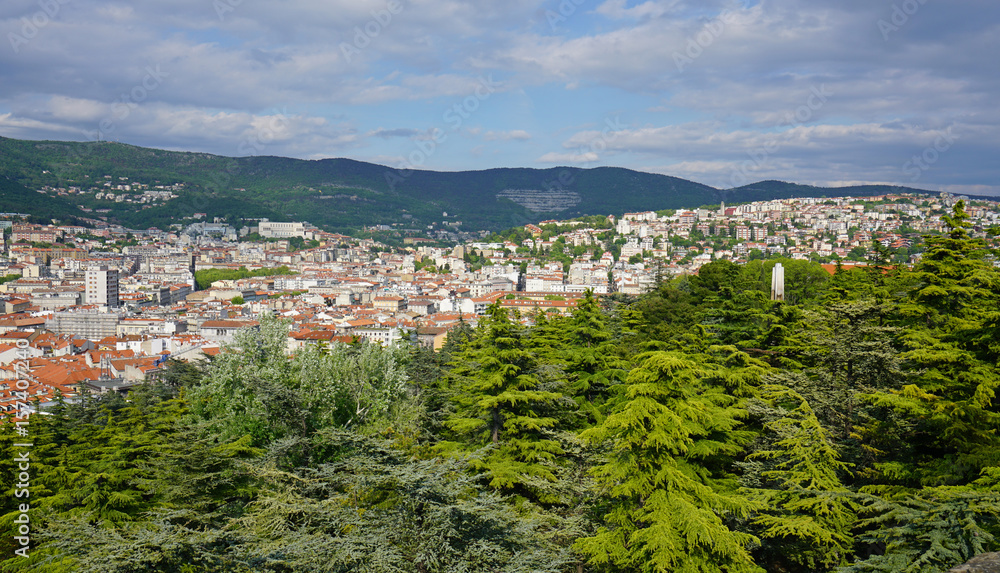 Landscape view of Trieste in the autonomous region of Friuli-Venezia Giulia in Italy 