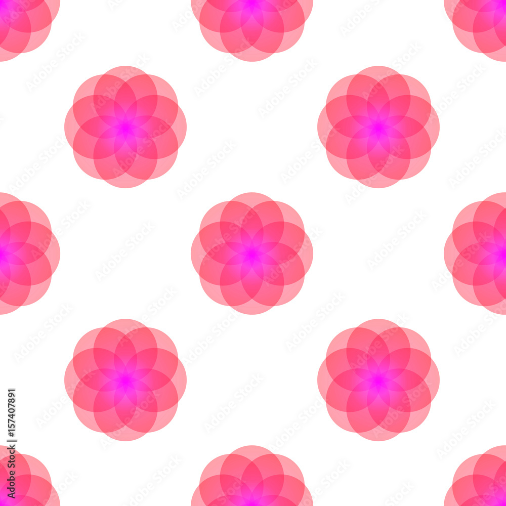 Seamless Floral Pattern Pink on White Seamless Floral Pattern Pink on White