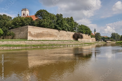 View in Gyor from the Raba river photo