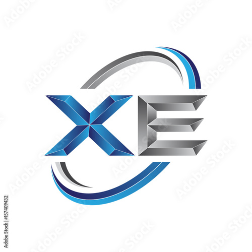 Free Download Simple initial letter logo modern swoosh XE - GFXLoad