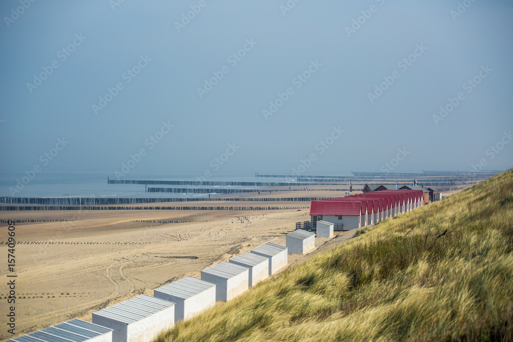 Beach Panorama on Zeeland in the Netherlands