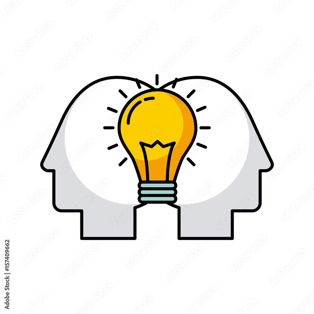bulb heads illustration icon vector design graphic bulb heads illustration icon vector design graphic