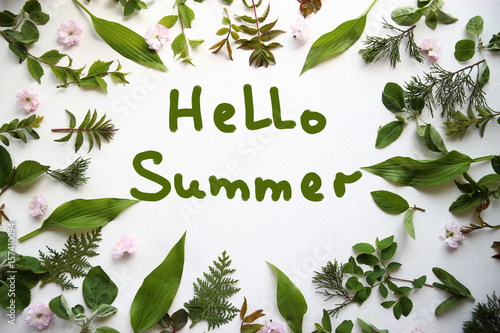 Phrase Hello Summer. photo