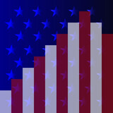 Vector image of abstract american flag