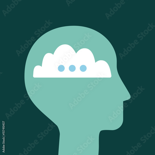 head silhouette mind icon vector illustration design graphic