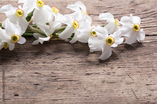 Fototapeta Naklejka Na Ścianę i Meble -  narcissus on wooden background