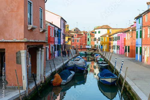 Picturesque houses in Burano