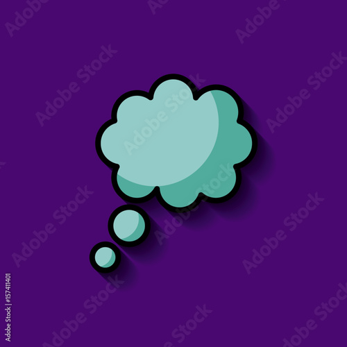 thought cloud or bubble image design 