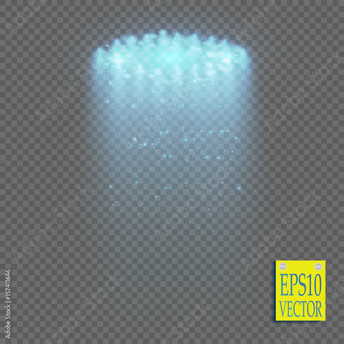 UFO light beam isolated on transparnt background. Vector illustration