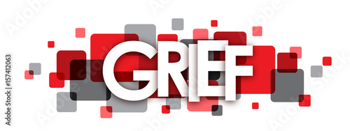 GRIEF vector letters icon
