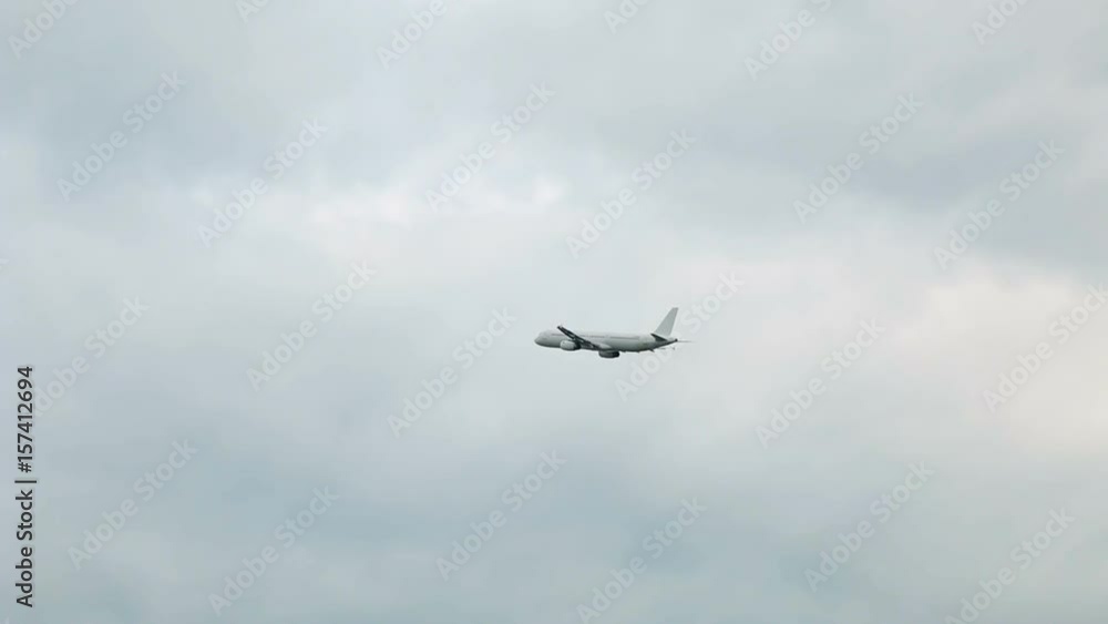 white passenger plane taking off from the airport white passenger plane taking off from the airport