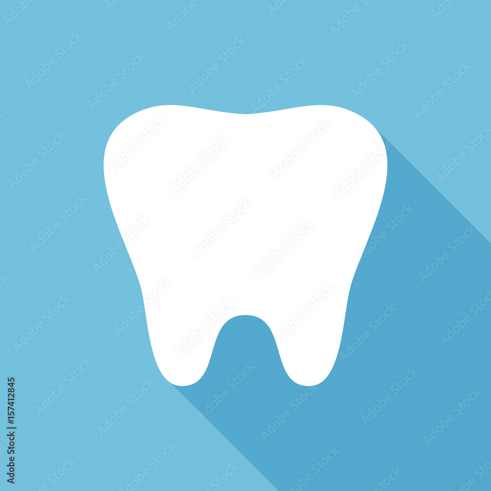 Tooth flat design vector