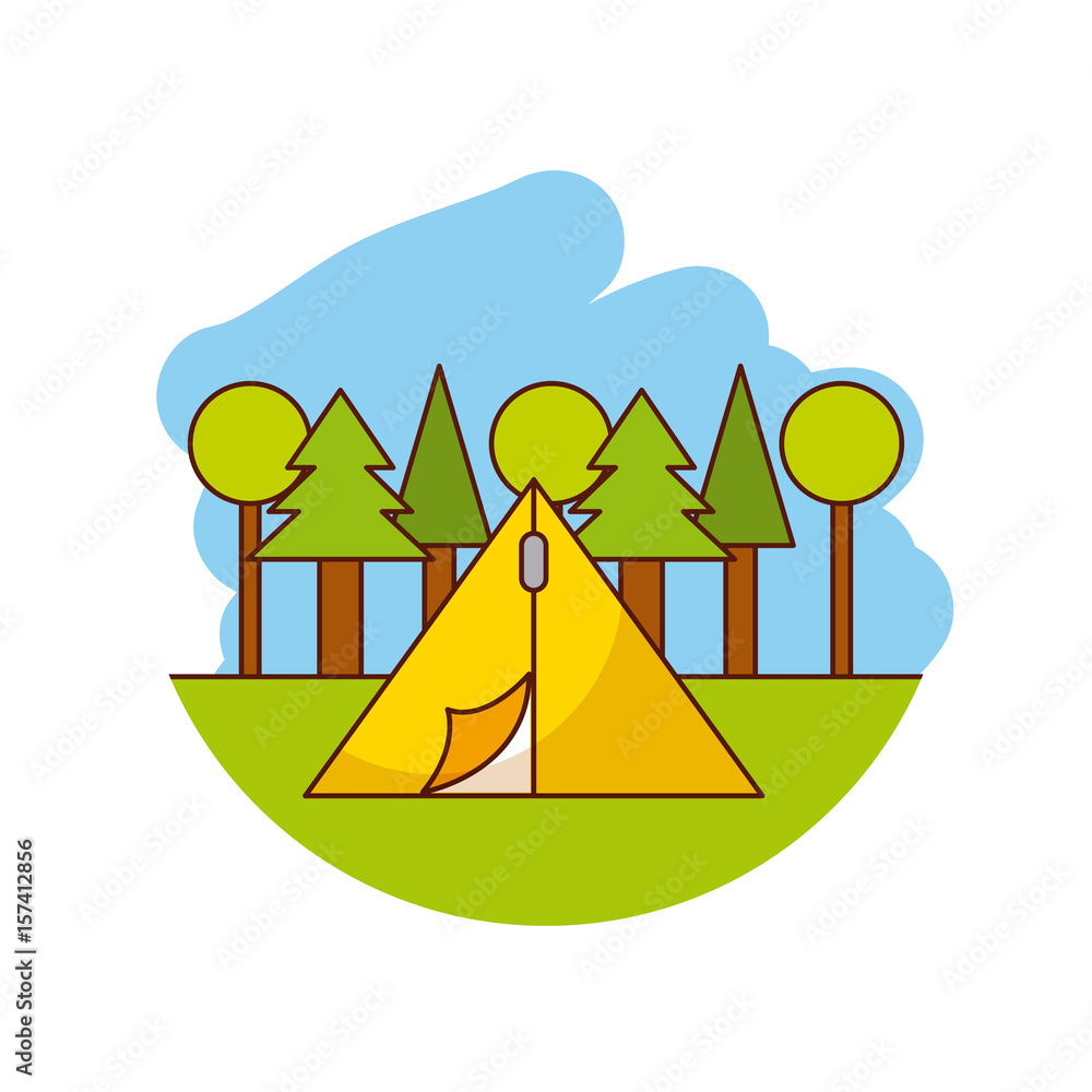 trees flat lanscape vector illustration icon design graphic trees flat lanscape vector illustration icon design graphic