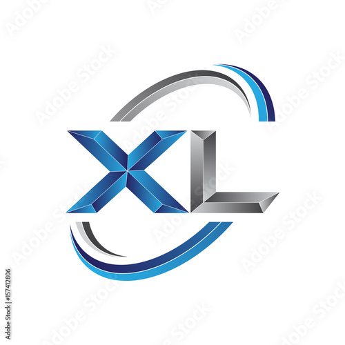 Simple initial letter logo modern swoosh XL