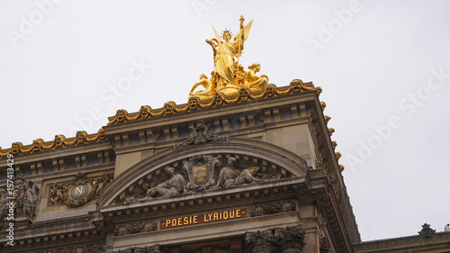 Photo of Opera , Palais Garnier on a cloudy spring morning, Paris, France