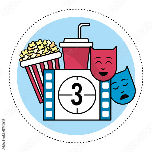 film countdown number 3 with popcorn and genres