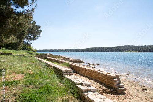 Roman remains Medulin  Istria region  Croatia  