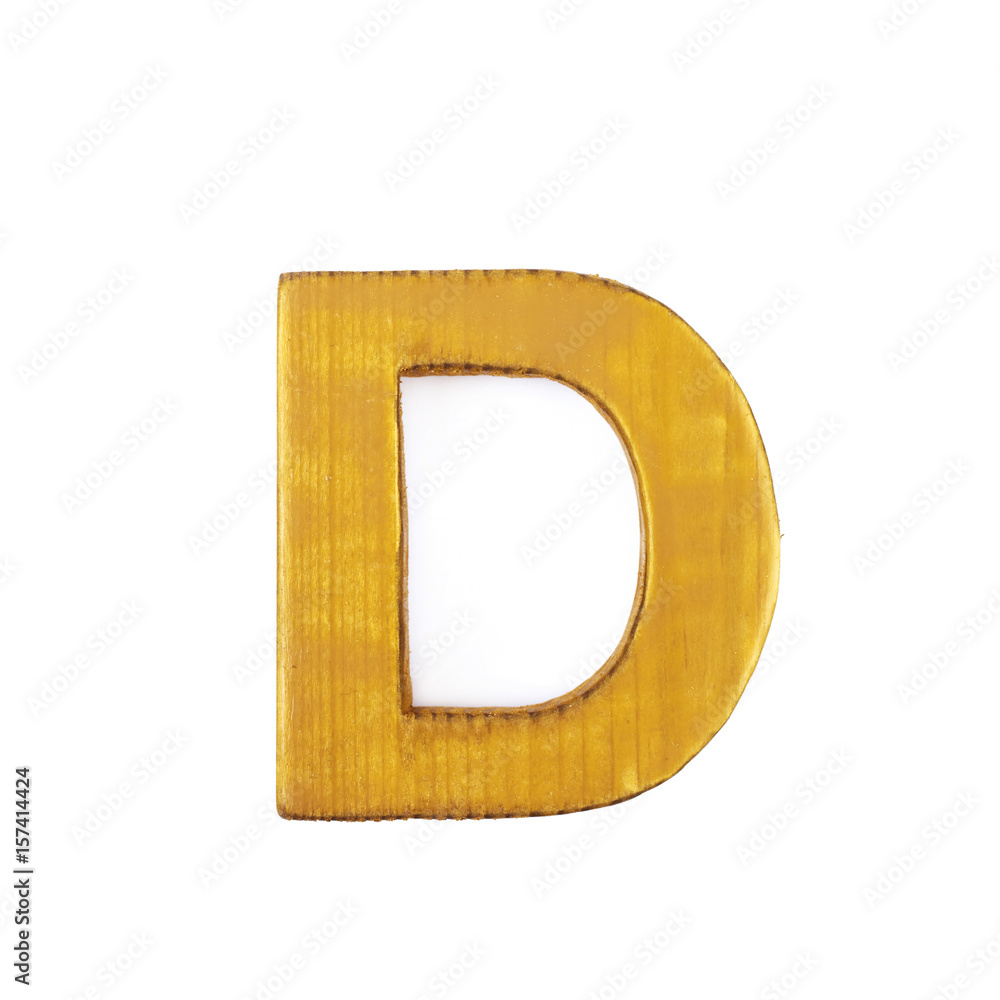 Single sawn wooden letter isolated Single sawn wooden letter isolated