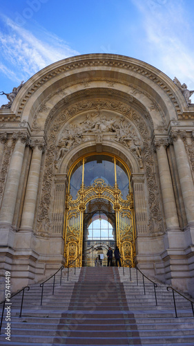 Photo of famous Petit Palais on a spring morning  Paris  France