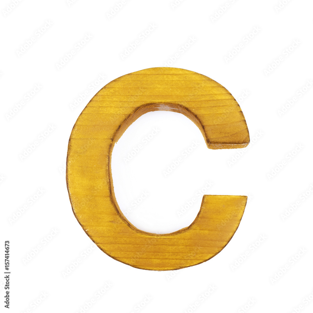 Single sawn wooden letter isolated Single sawn wooden letter isolated