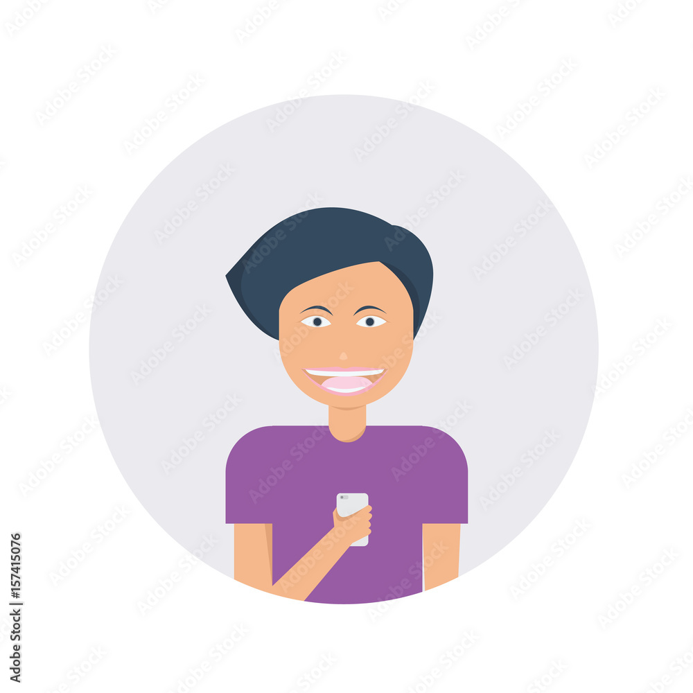 girl with phone icon vector illustration girl with phone icon vector illustration