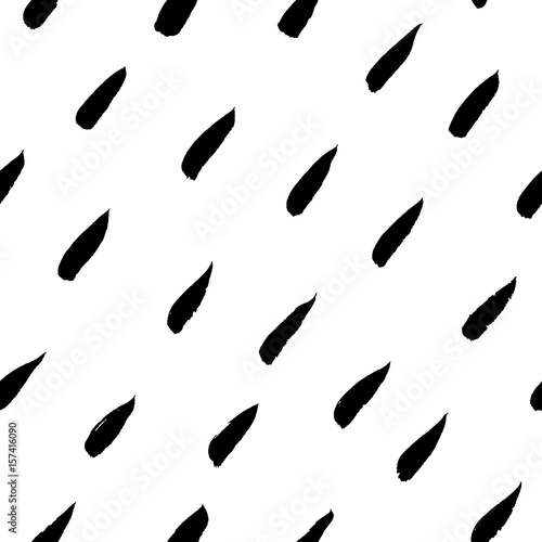 Raindrops black and white pattern vector