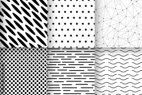 Seamless patterns geometric minimalist vector