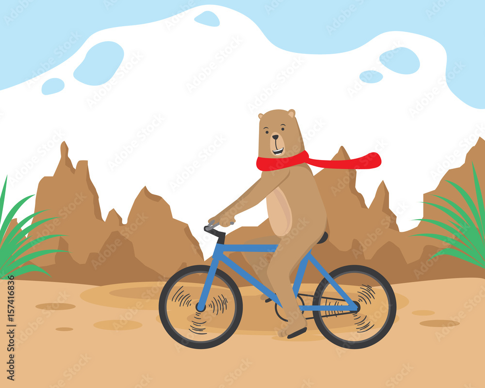 bear animal character cartoon vector illustration