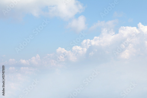 Clear blue sky background .