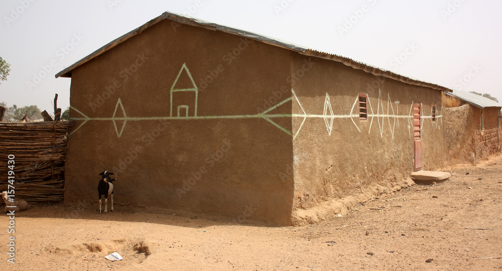 land construction in a African village land construction in a African village