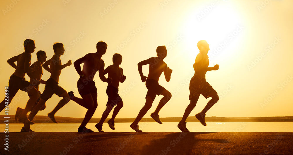 running on the beach