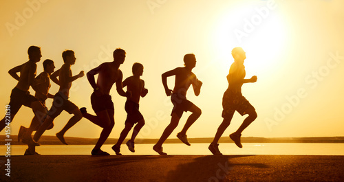 running on the beach