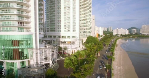 Gurney Drive Esplanade and Luxury Condos, Penang, Malaysia, Aerial Shot photo