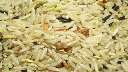 Coarse rice in macro view