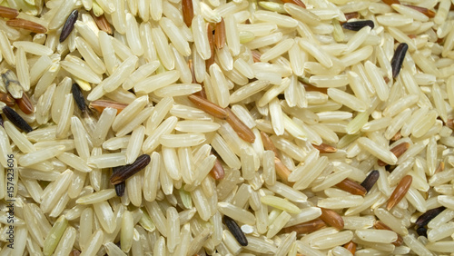 Coarse rice in macro view