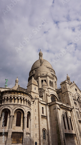 Photo of iconic Sacre Coeur Basilica in Montmartre, Paris, France