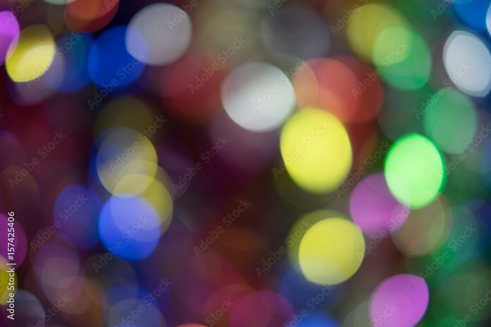 Colorful bokeh abstract for background and design. Close-up and blur.