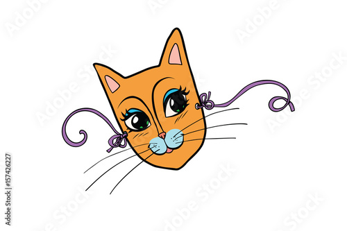 cat mask female face