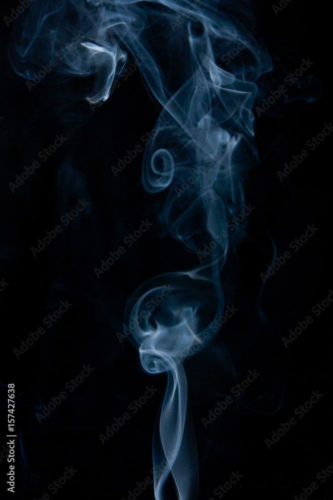 Photo of the smoke on the black background Photo of the smoke on the black background