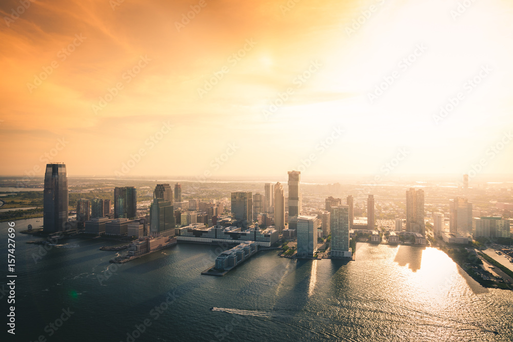 custom made wallpaper toronto digitalAerial view of jersey city at sunset
