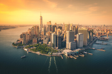 Fototapete Manhattan Downtown Manhattan aus der Vogelperspektive  © Erik