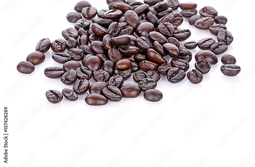 coffee beans on white background coffee beans on white background