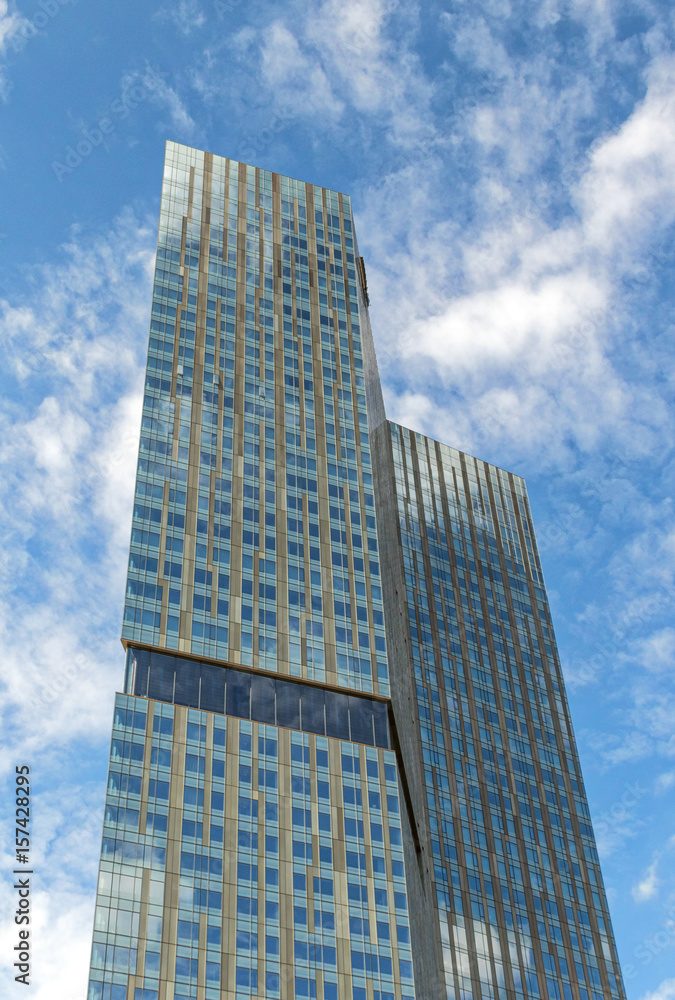 Skyscraper against blue sky