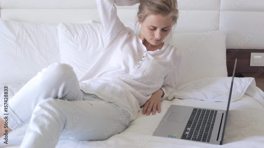 Woman working on laptop Woman working on laptop