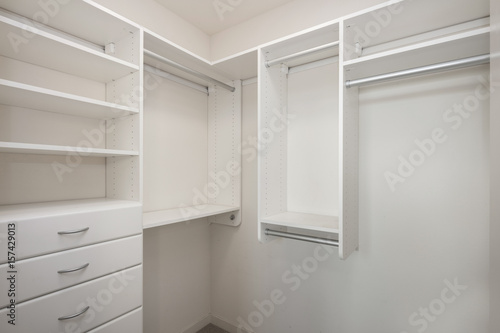 View of a spatious bedroom closet space photo