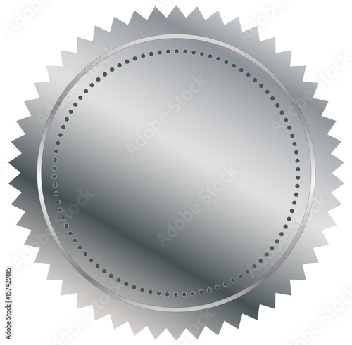 Vector illustration of silver seal eps 10