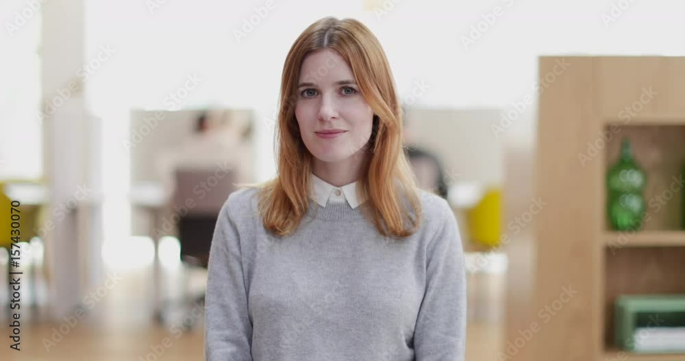 Portrait of female entrepreneur in a modern shared workplace Portrait of female entrepreneur in a modern shared workplace